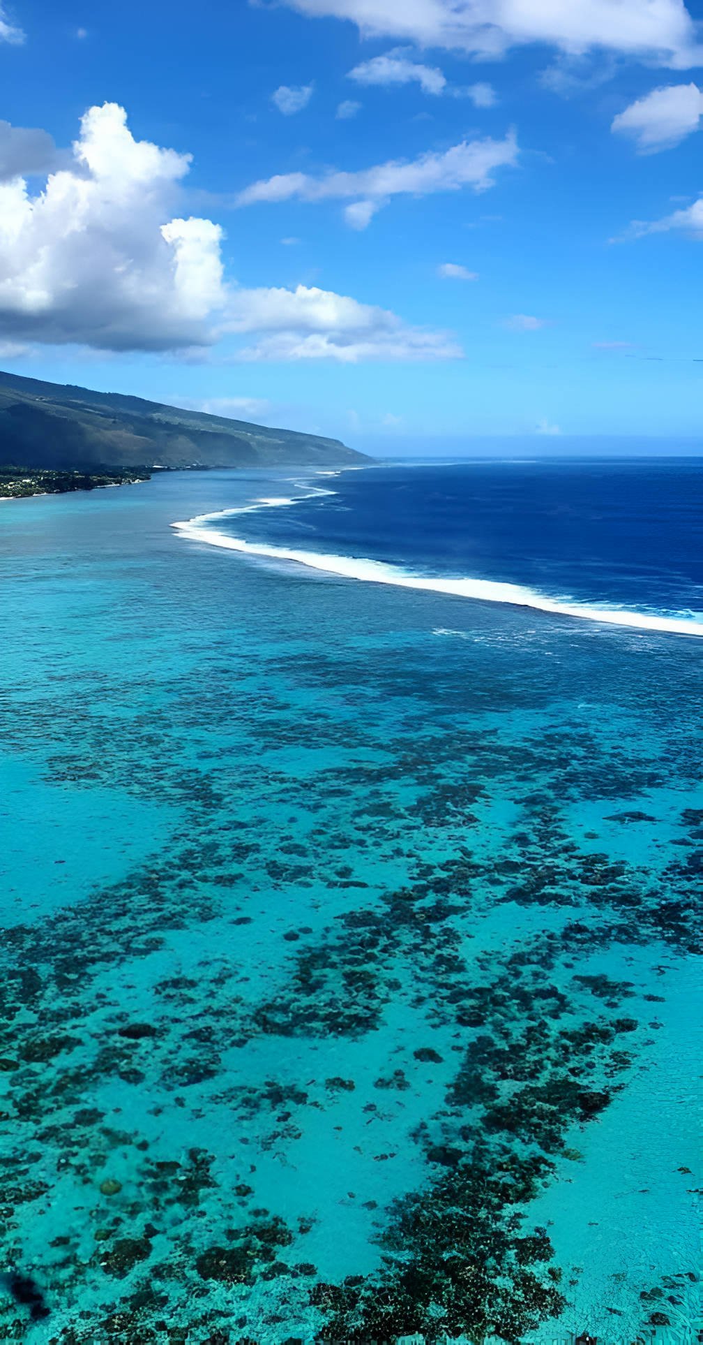 Tahiti's Lagoon that runs all the way down her West Coast
