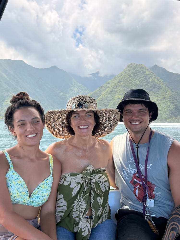 A Group of Ladies Enjoying the Waves on the West Coast Full Day Tour of Tahiti