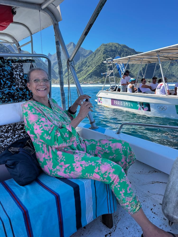 On a Boat Ride Exploring Teahupoo Waves