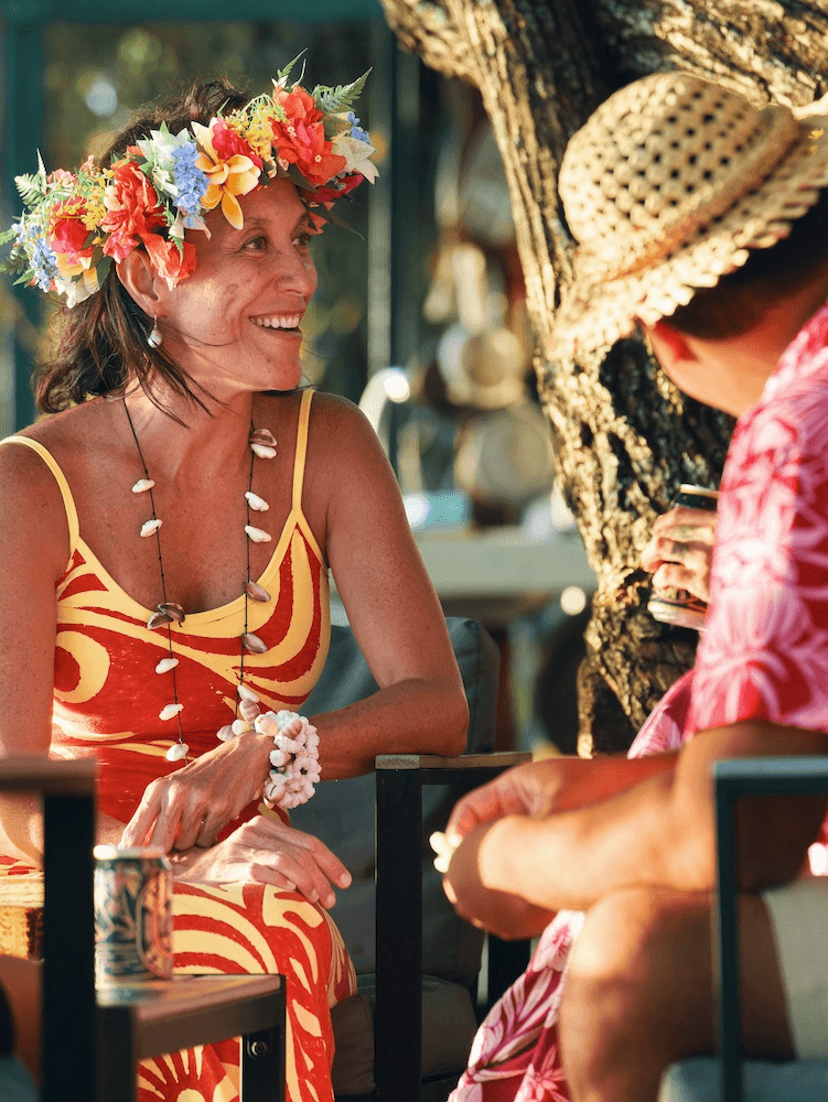 Unique Tahiti - Tahitian Island Tours - Dressed Up with Flower Crowns