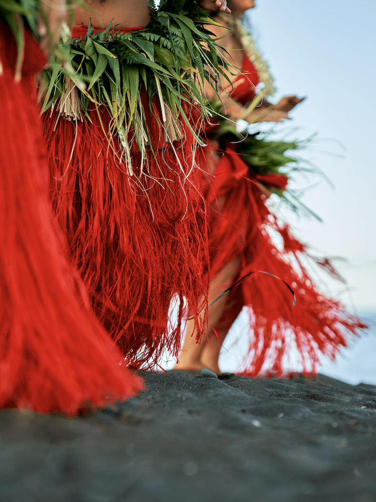 Unique Tahiti - Tahitian Island Tours - Grass Skirts of Local Dancers