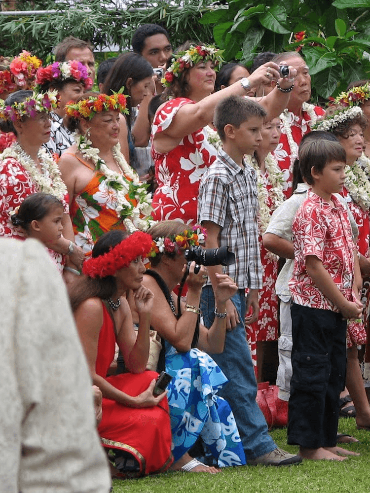 Unique Tahiti - Tours of Tahiti - Crowd of Locals and Tourists at a Dance