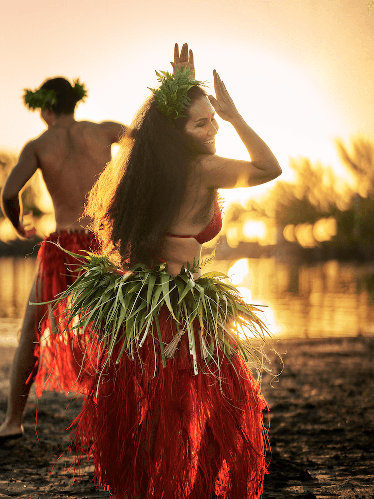 Unique Tahiti - Tours of Tahiti - Local Dancers at Golden Hour