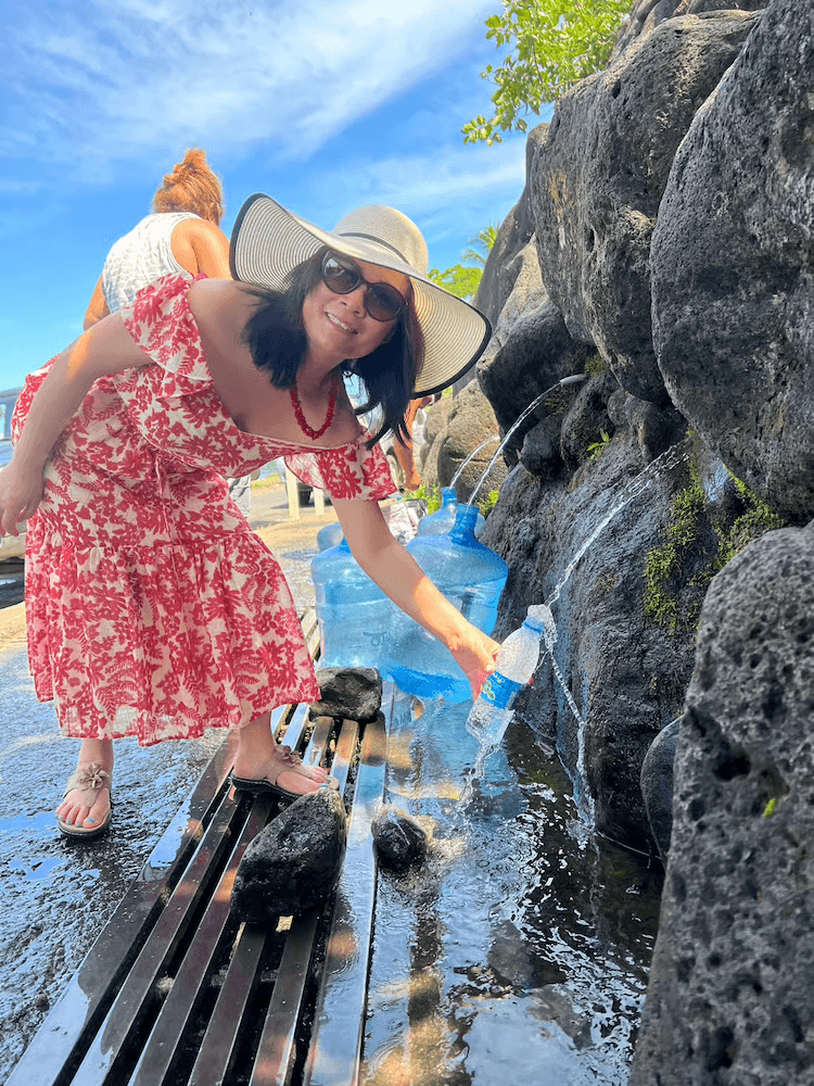 West Cost Full Day Tour of Tahiti - Filling Up on Fresh Drinking Water