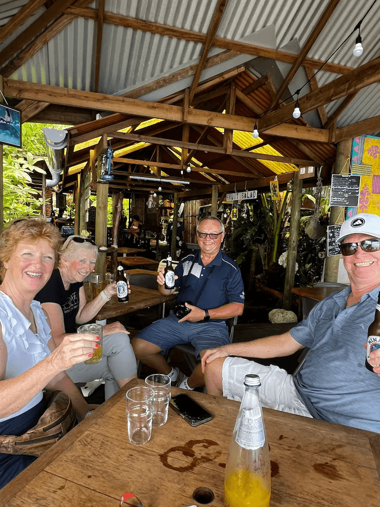 West Cost Half Day Tour of Tahiti - Tour Group Stopping for a Drink