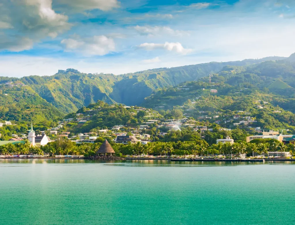 Beautiful island landscape of Papeete, Tahiti, during the day