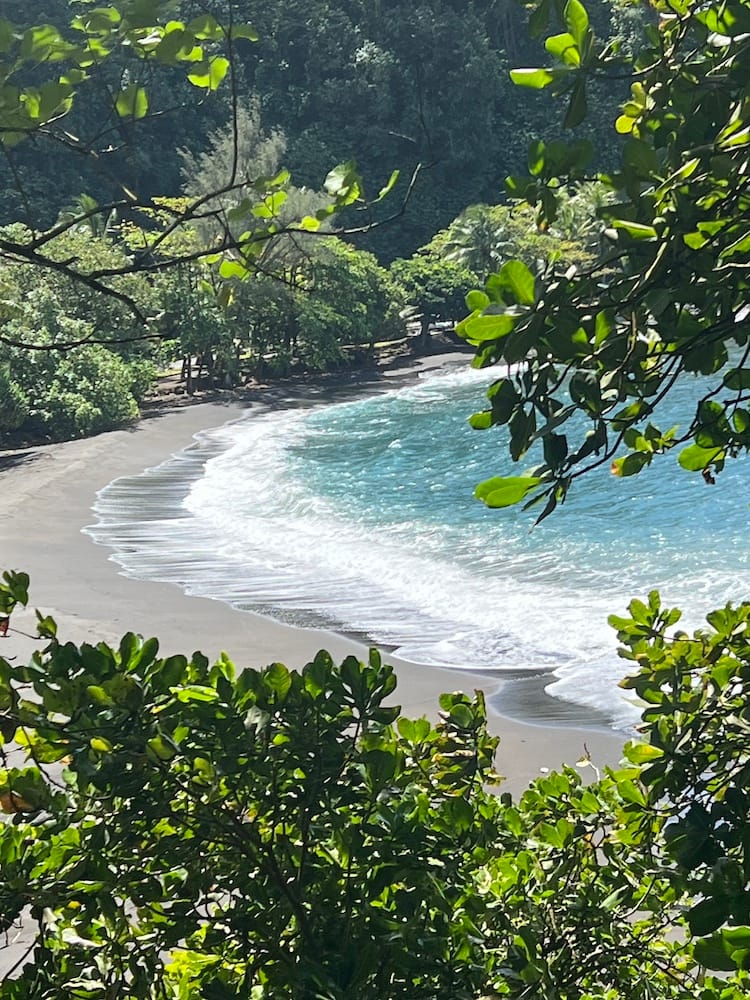 East Coast Tour of Tahiti - Black Sand Beach Inlet