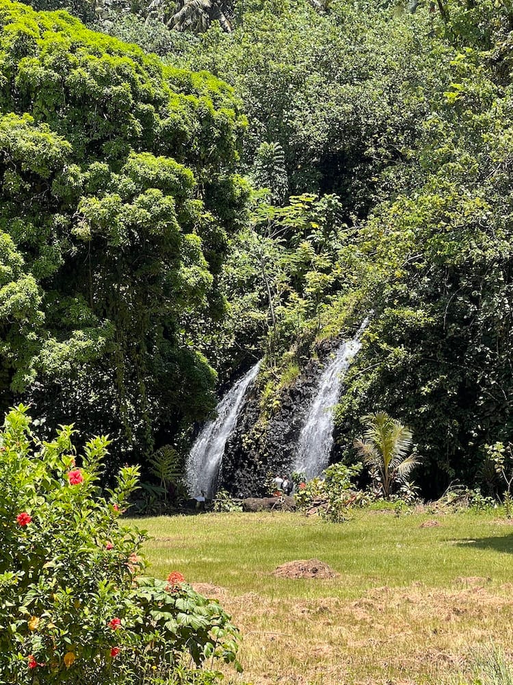 East Coast Tour of Tahiti - Double Waterfall