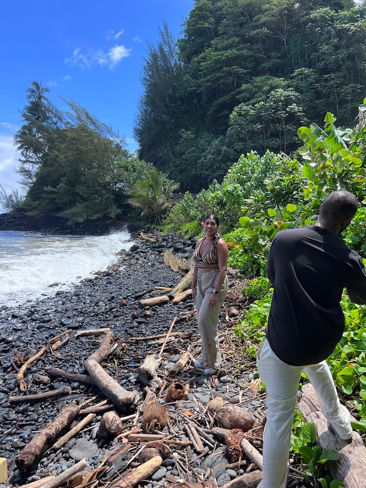 East Coast Tour of Tahiti - Taking Photos on the Beach